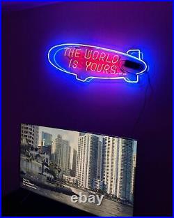 20 The World Is Yours Acrylic Neon Sign Lamp Light Visual Decor Beer Artwork L