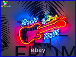 20x14 Rock & Roll Music Notes Lamp Light Neon Sign With HD Vivid Printing L
