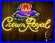 20x16 Crown Royal Logo Neon Sign Lamp Light Beer Bar With HD Vivid Printing JY