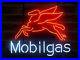 20x16 Mobilgas Pegasus Flying Horse Mobil Gas Oil Logo Neon Sign Light L1214