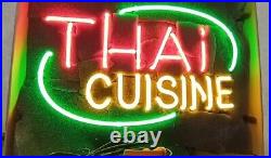 20x16 Thai Cuisine Bar Light Neon Sign Lamp Visual Collection Beer Decor L