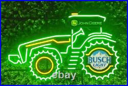 31 John Deere Farm Tractor Busch Light LED Neon Light Lamp Sign With Dimmer
