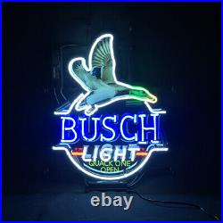 Blue Bvsch Light Quack On Open Flying Duck Neon Sign Beer Custom Bar 19x15