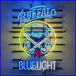Buffalo Blue Light Neon Sign Lamp Home Bar Pub Store Wall Decor Artwork 24x20