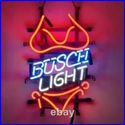 Buschs Light Bikini Neon Light Sign 19x15 Shop Beer Bar Club Wall Decor