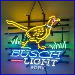 Buschs Light Pheasant Neon Sign 19x15 Glass Bar Pub Wall Deocr Artwork Gift