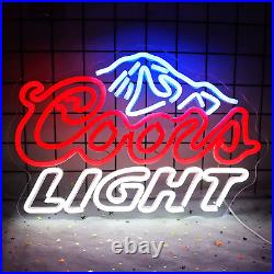 Coors LED Neon Beer Sign Man Cave Home Bar Wall Decor Light Superbowl Football