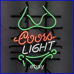 Coors Light Bikini Neon Sign 20x16Lamp Bar Pub Wall Deocr Artwork Gift
