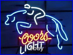 Coors Light Race Horse Neon Sign 20x16 Lamp Light Bar Party Poster Decor Z986