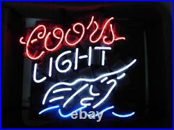 Coors Light Swordfish 24x20 Neon Sign Lamp Hanging Nightlight Man Cave EY