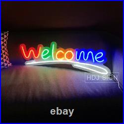 Custom Neon Sign Welcome Neon Sign Light for Cafe Bar Shop Room Wall Home Decor