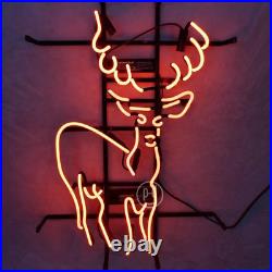 Deer Neon Light Sign 24x20 Christmas Room Wall Hanging Gift Handcraft Artwork