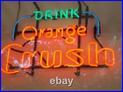 Drink Orange Crush 19x15 Neon Light Sign Beer Bar Pub Wall Hanging Nihgtlight