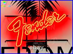 Fender Guitar Bar 20 Neon Light Lamp Sign With HD Vivid Printing Collection AA