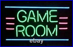 Game Room Neon Sign Light Tiki Bar Wall Hanging Nightlight Handcraft Art 17x14