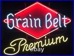 Grain Belt Premium Neon Sign 20x16 Lamp Light Bar Glass Beer Man Cave Decor