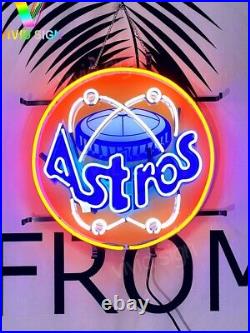 Houston Astros Logo Neon Light Sign Lamp 24x24 With HD Vivid Printing