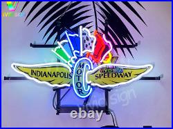 Indianapolis Motor Speedway Race Light Lamp Neon Sign 20x12 HD Vivid Printing