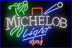MICHELOB LIGHT Golf Neon Sign Light Club Beer Bar Pub Wall Decor Artwork 19x15
