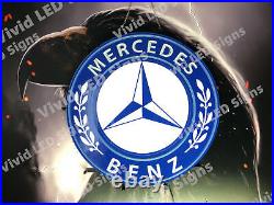 Mercedes Benz Vehicle Motor 24x24 Vivid LED Neon Sign Light Lamp With Dimmer