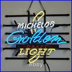 Michelob Golden Light Neon Sign 19x15 Lamp Beer Bar Pub Room Wall Decor