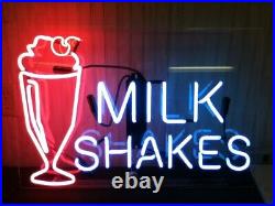 Milk Shakes Neon Sign Light Shop Restaurant Wall Hanging Nightlight Gift 17x14