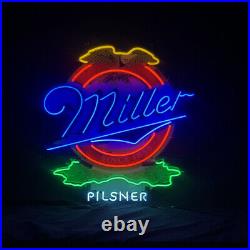 Miller Neon Sign Light Wall Bar Party Artwork Visual With HD 24x20