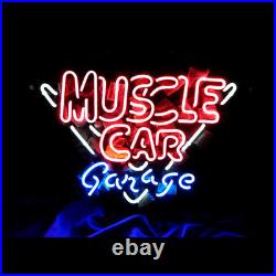 Muscle Car Garage Neon Sign Light Tiki Bar Pub Party Wall Hanging Art 17x14
