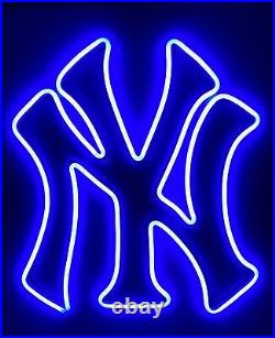 New York Yankees Flex LED 20x18 Neon Sign Light Lamp Beer Bar Open Wall Decor