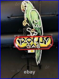 Polly Gas Gasoline Oil 20x16 Neon Sign Light Lamp HD Vivid Printing
