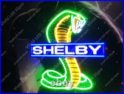 Shelby Cobra Mustang Sports Car Vivid LED Neon Sign Light Lamp With Dimmer