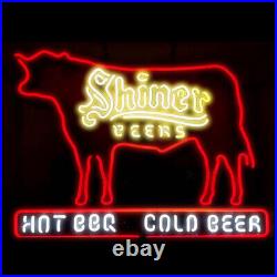 Shiner Beer Neon Sign Hot BBQ Light Home Bar Pub Wall Decor 24x20