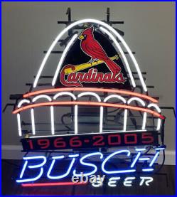 St. Louis Cardinals Stadium Beer 24x20 Neon Light Lamp Sign Wall Decor Bar