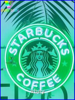 Starbucks Coffee Lamp Light Neon Sign 17x17 With HD Vivid Printing