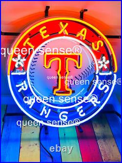 Texas Rangers Light Lamp Neon Sign 17x17 with HD Vivid Printing Technology