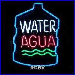 Water Agua Neon Sign Light Beer Bar Pub Wall Hanging Handcraft Artwork 24x20