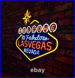 Welcome To Las Vegas Neon Sign Light Lamp Beer Bar Store Wall Decor 24x20