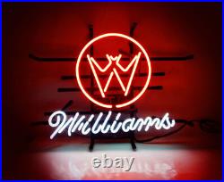 Williams Neon Light Sign Room Workshop Vintage Style Real Glass 17x14